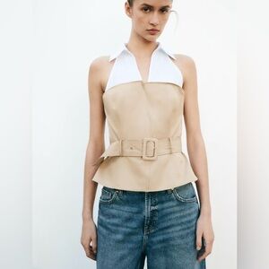 🔥🔥zara mixes halter top